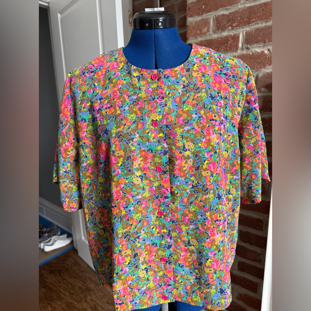 Colorful Vintage Boxy Blouse